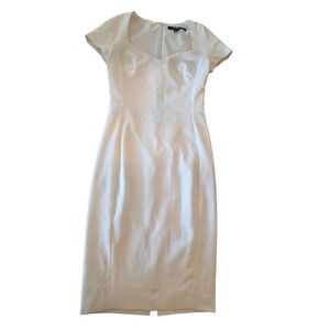 NWT French Connection Women's Scoop Neckline Fitted Dress SZ 4 White Retail $198